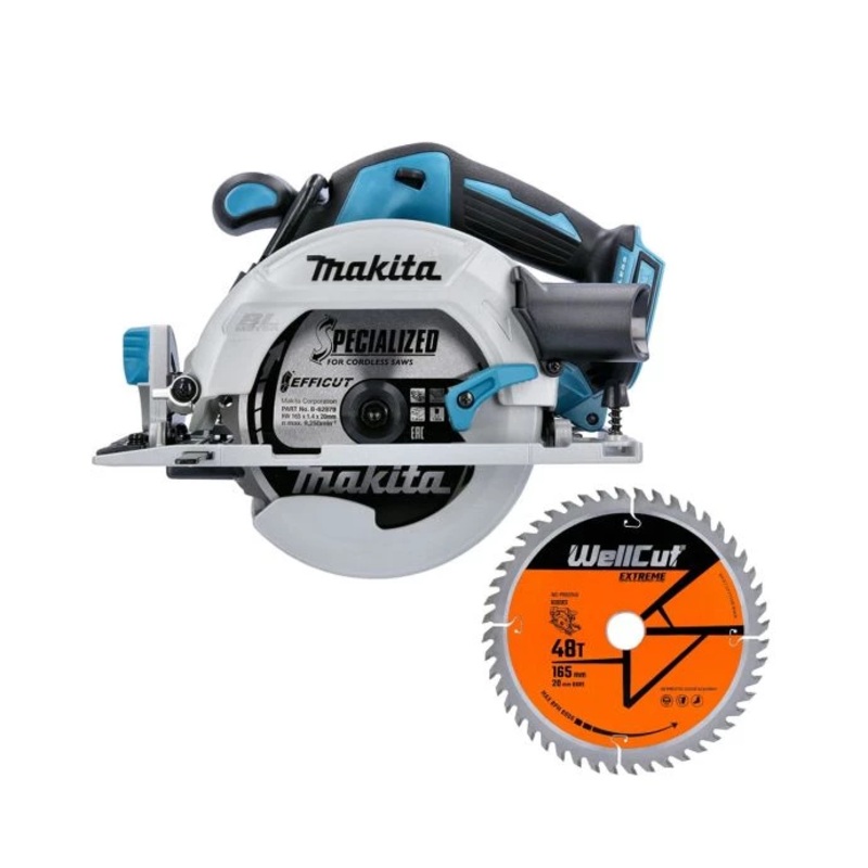 Makita Circular Saw DHS680Z 18V LXT 165mm Cordless Brushless Wood Cutting Saw With 1 x Extra 48 Teeth Wood Blade