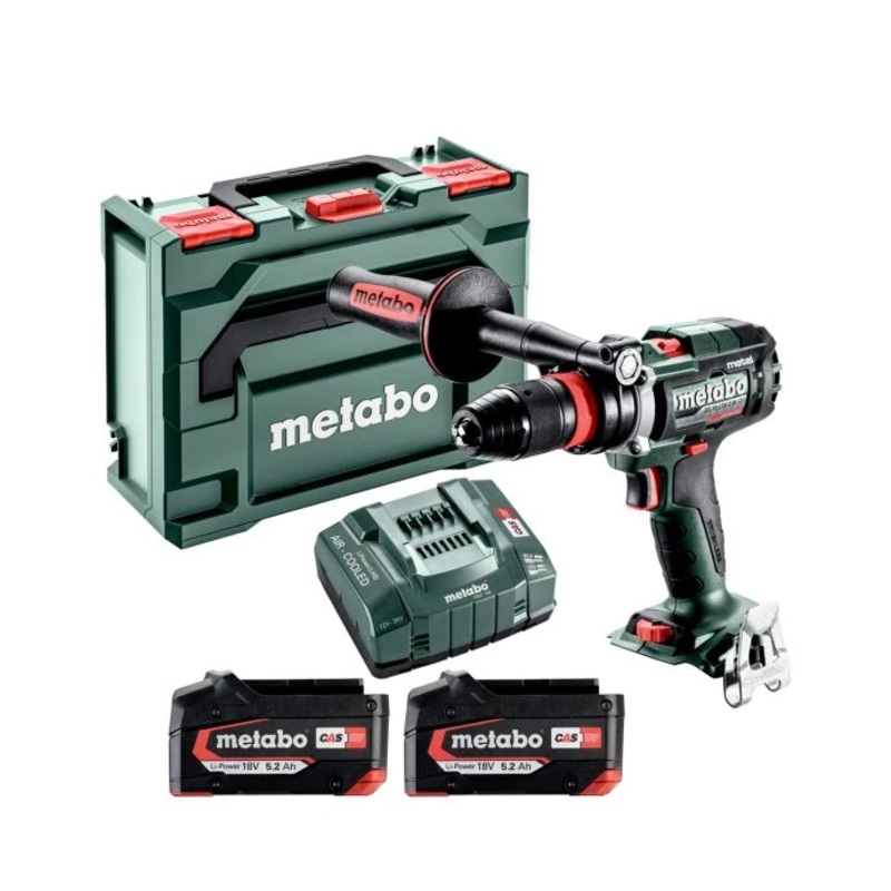 Metabo BS 18 LTX-3 Q I Metal 18V Cordless Brushless Drill Driver With 2 x 5.2Ah Batteries, Charger & MetaBox