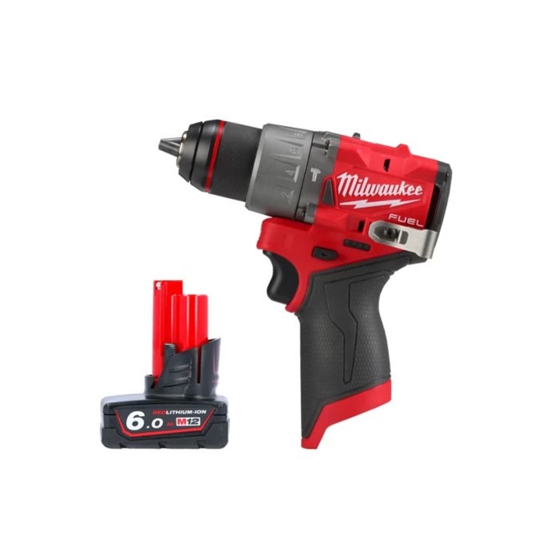 Milwaukee M12FPD2 12V Cordless FUEL New GEN Combi Drill With 1 x 6.0Ah Battery