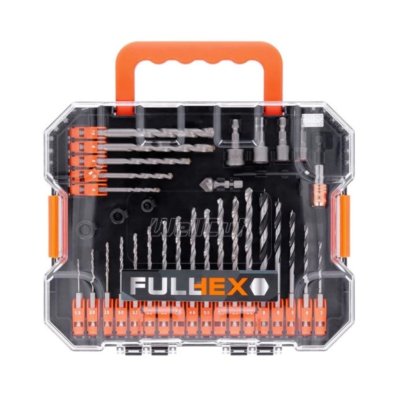 WellCut WC-DB49HU Multi-Functional Hex Shank Drill & Screwdriver Bit Set with 49 Pieces