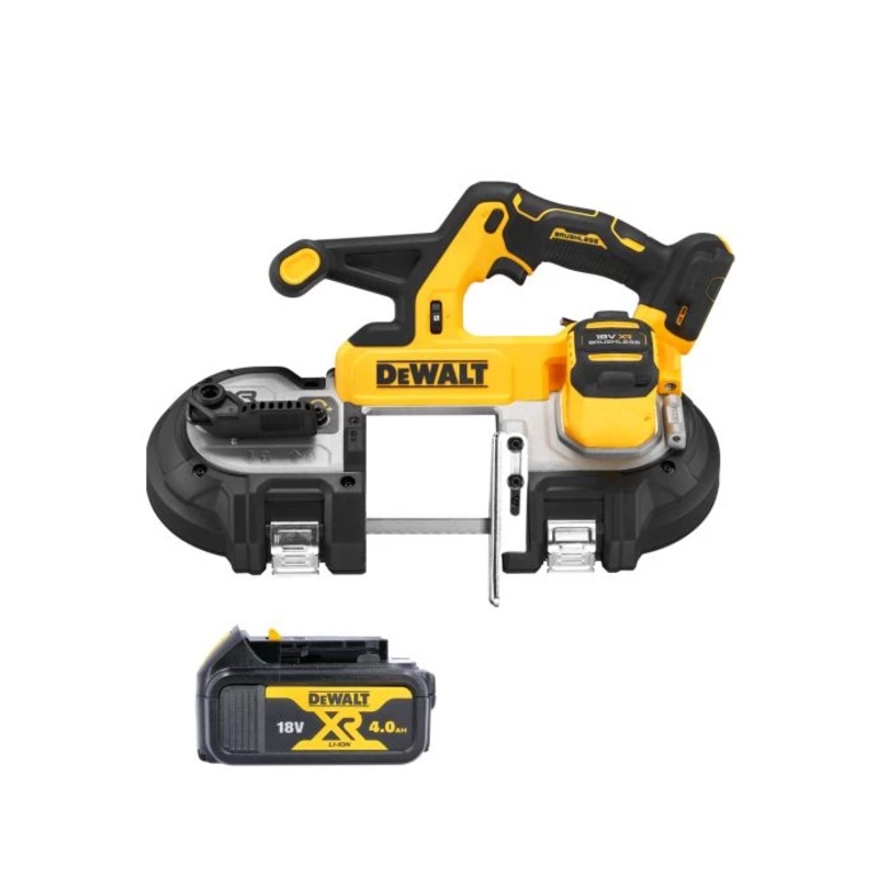DeWalt DCS378N 18V XR Cordless Brushless Mid Sized Band Saw With 1 x 4.0Ah Battery