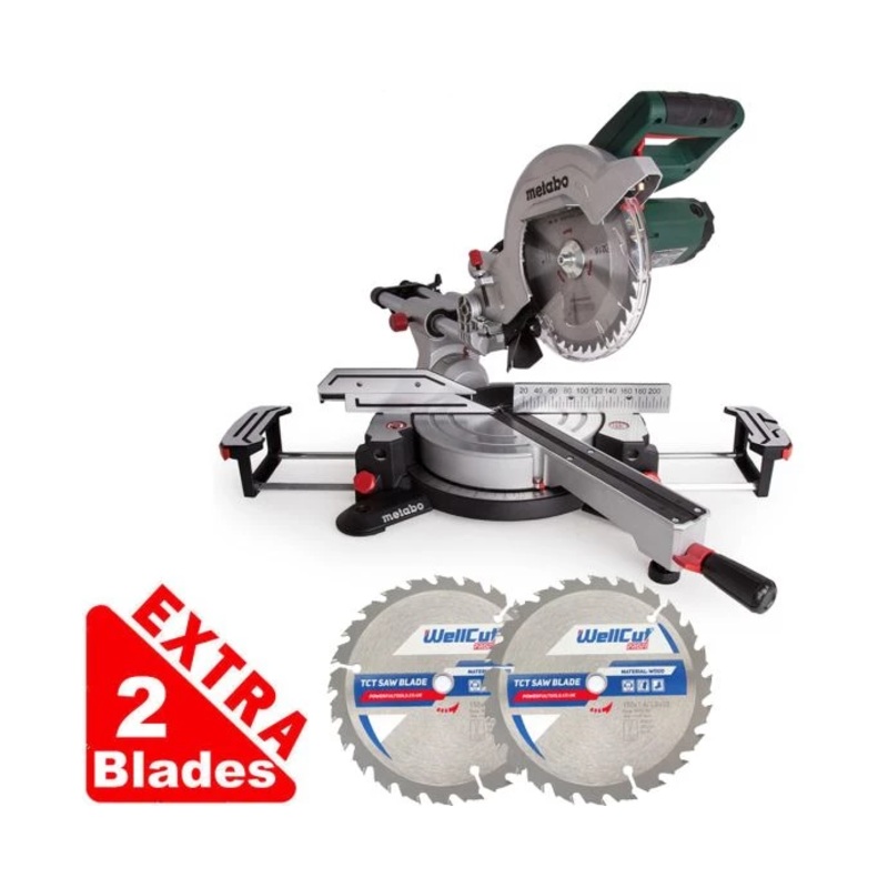 Metabo KGS216M Mitre Saw 110V With 2 Extra 60 Teeth Blades