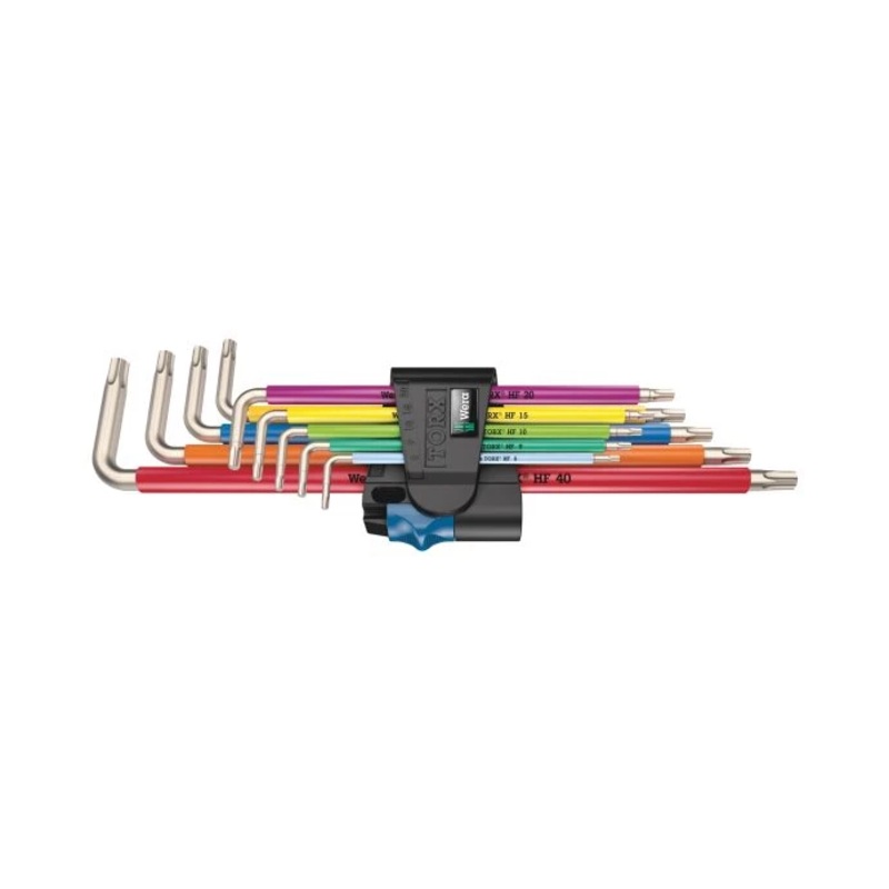 Wera 3967/9 TORX SXL 9 Piece Multi-Color HF Stainless Allen Key Set – 05022689001