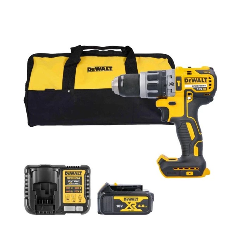 DeWalt DCD796N 18V XR Cordless Brushless Combi Drill With 1 x 4.0Ah Battery, Charger & Bag