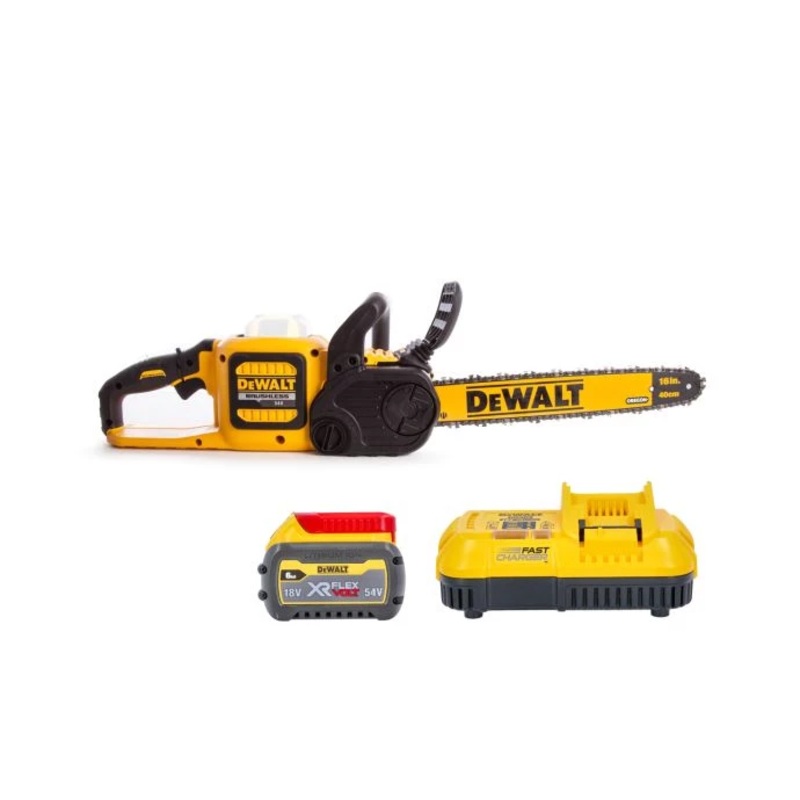 DeWalt DCM575 54V XR Cordless Brushless FlexVolt Chainsaw With 1 x 6.0Ah Battery & Charger