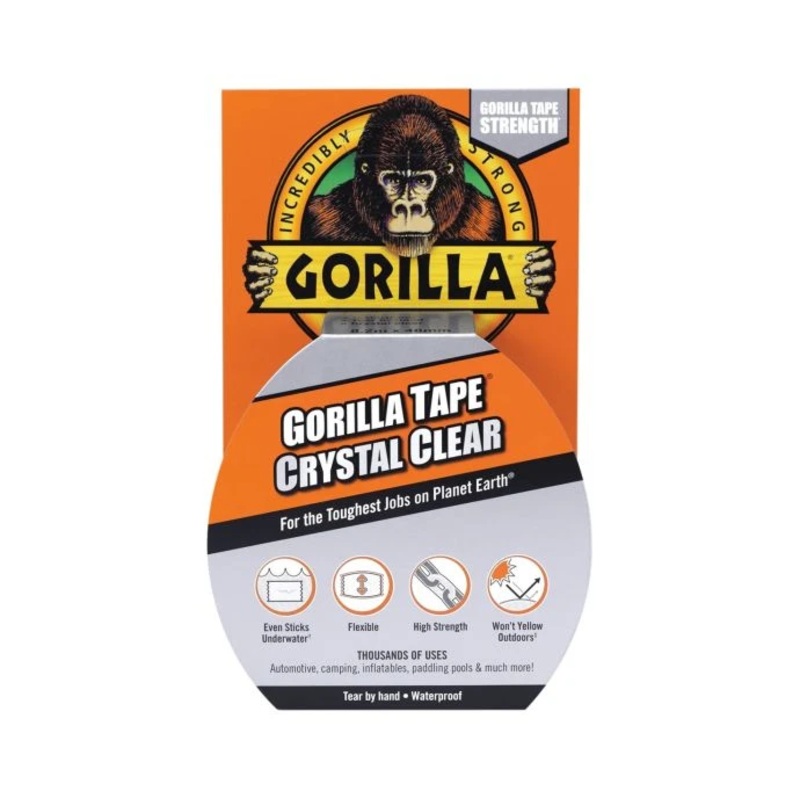 Gorilla Glue GRGCLTAPE48 Gorilla Tape Repair Crystal Clear 48mm x 8.2m