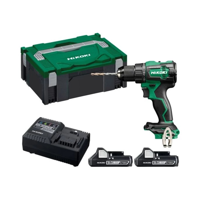 Hikoki DV18DEW2Z 18V Cordless Brushless Combi Drill With 2 x 3.0Ah Batteries, Charger & Carry Case
