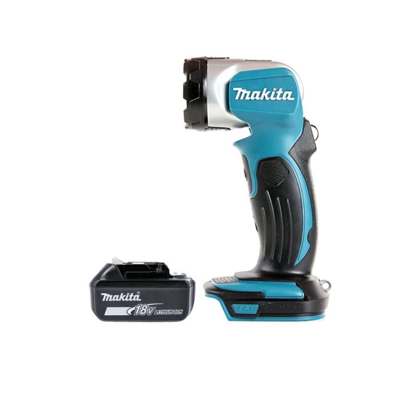 Makita LED Flashlight DML802Z 14.4V/18V LXT Cordless With 12 Position Head 180 Lumen With 2 x 1.5m Guide Rails, Connector & Case