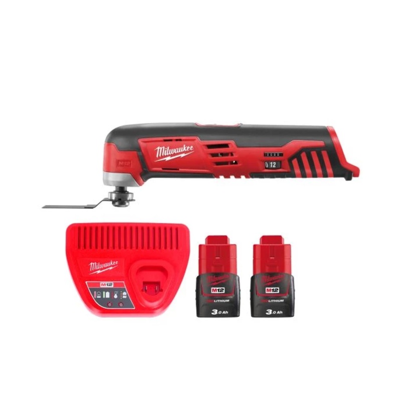 Milwaukee C12MT 12V M12 Cordless Oscillating Multi Tool With 2 x 3.0Ah Batteries & Charger