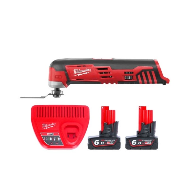 Milwaukee C12MT 12V M12 Cordless Oscillating Multi Tool With 2 x 6.0Ah Batteries & Charger