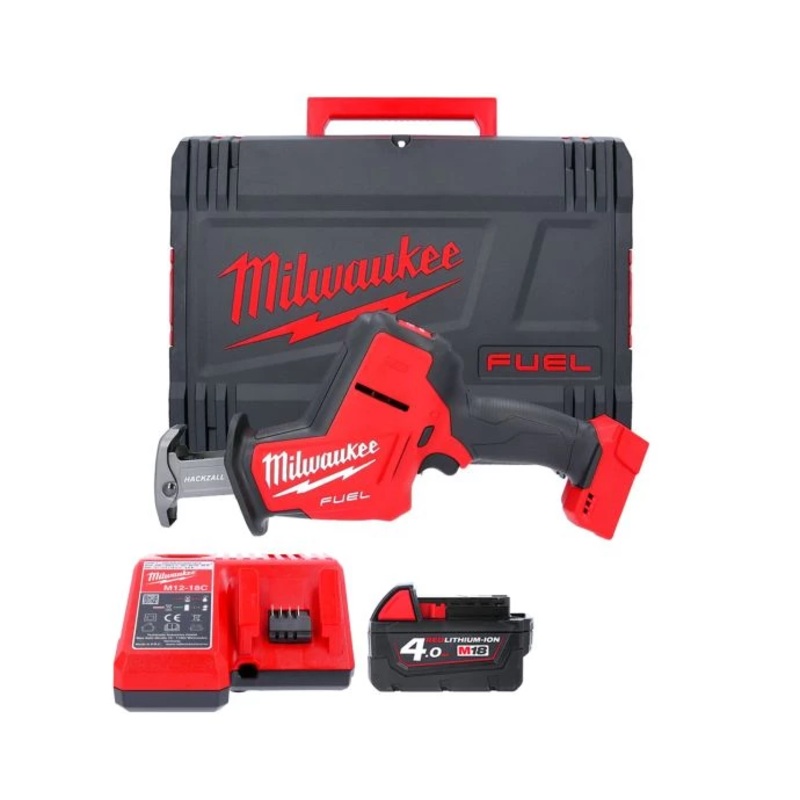 Milwaukee M18FHZ KIT3 18V Fuel Hackzall Reciprocating Saw With 1 x 4.0Ah Battery, Charger & Carry Case