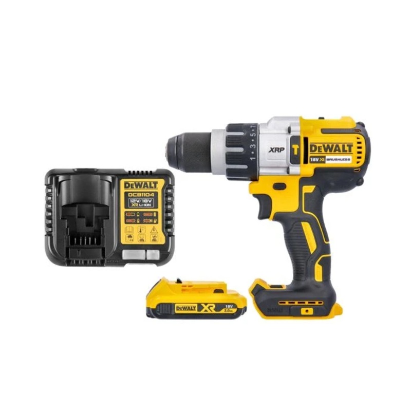 DeWalt DCD996N 18V Cordless XRP 3 Speed Brushless Hammer Combi Drill With 1 x 2Ah Battery & Charger