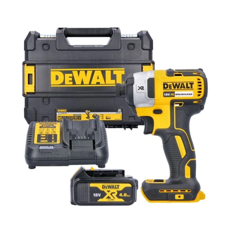 DeWalt DCF887M1 KIT 18V XR Cordless Brushless Impact Driver With 1 x 4.0Ah Battery, Charger & Case