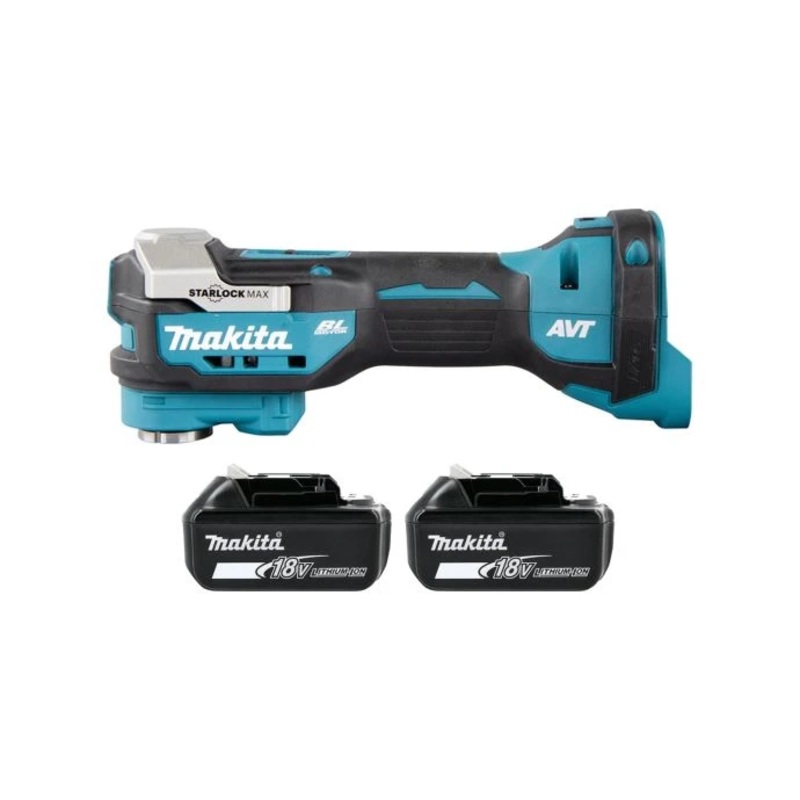 Makita DTM52Z 18V LXT Cordless Brushless Starlock Max Multi-Tool With 2 x 6Ah Batteries