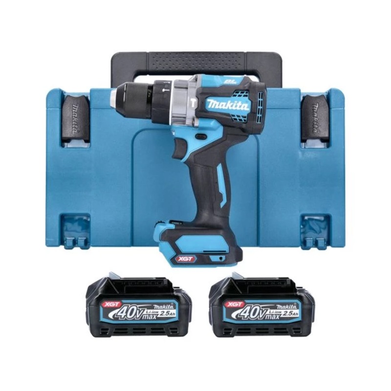 Makita HP001G 40V Combi Drill + 2 x 2.5Ah Batteries & Case