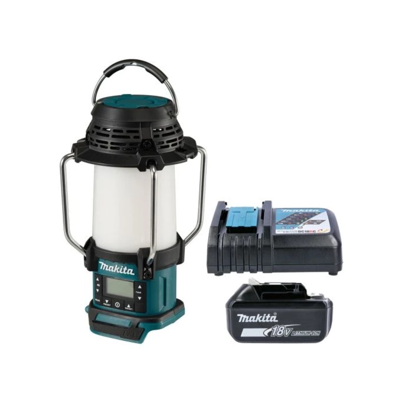 Makita Radio LanternDMR055 14.4V/18V LXT Cordless Jobsite AM/FM With 1 x 5.0Ah Battery & Charger