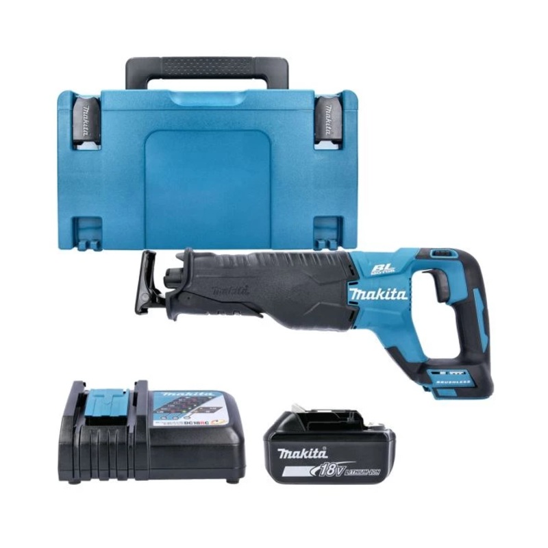 Makita Reciprocating Saw DJR187Z 18V LXT Cordless Brushless 2-Speed 32mm With 1 x 3.0Ah Battery, Charger & Case