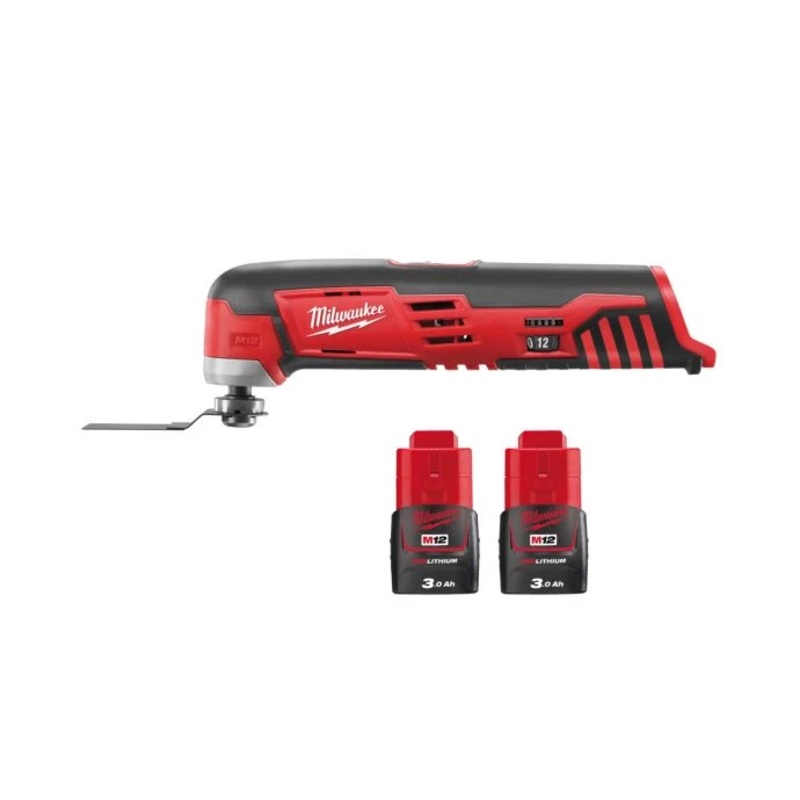 Milwaukee C12MT 12V M12 Cordless Oscillating Multi Tool With 2 x 3.0Ah Batteries