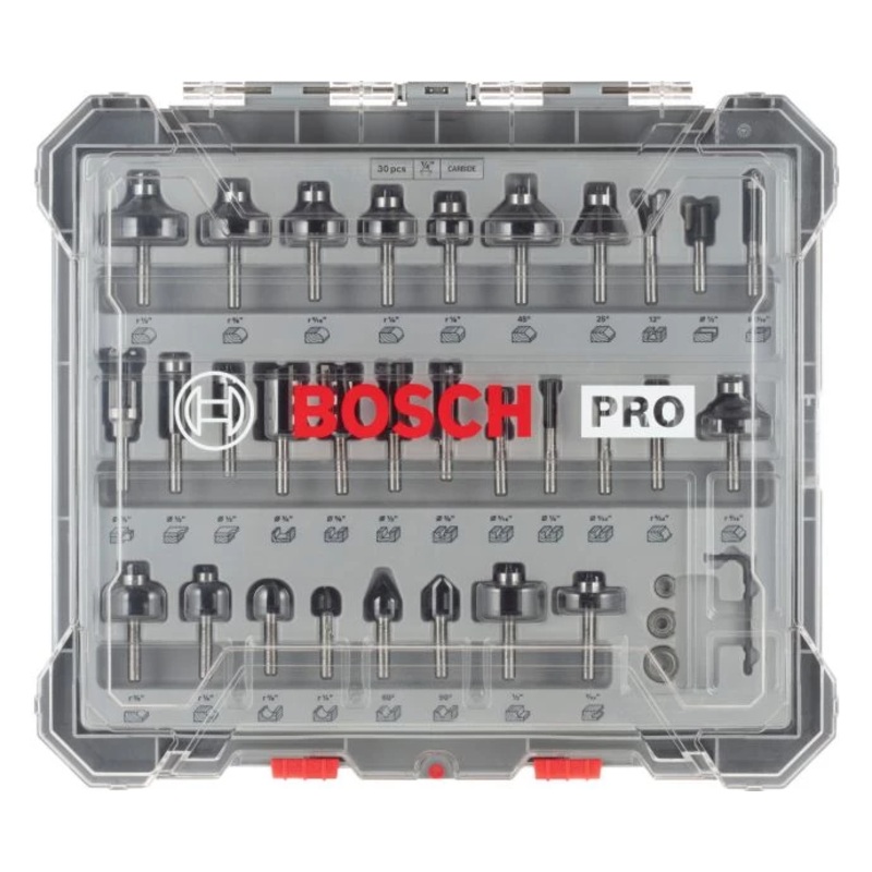 Bosch 2607017476 1/4″ Shank Imperial Mixed Router Bit Set 30 Piece