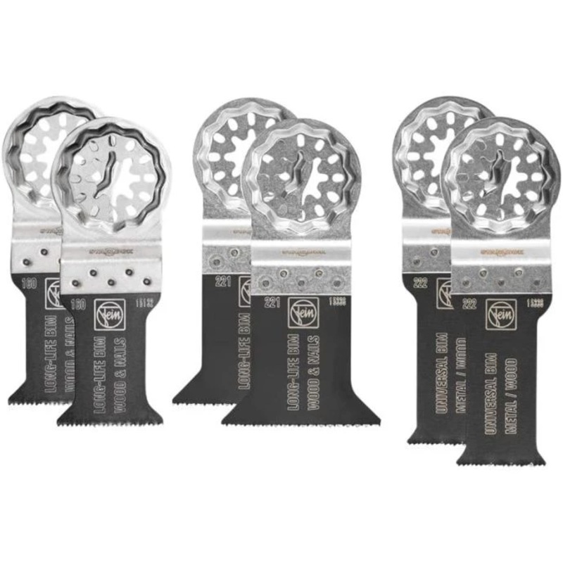 Fein 35222952300 6 Piece Starlock Best of E-Cut Multi-Tool Blades
