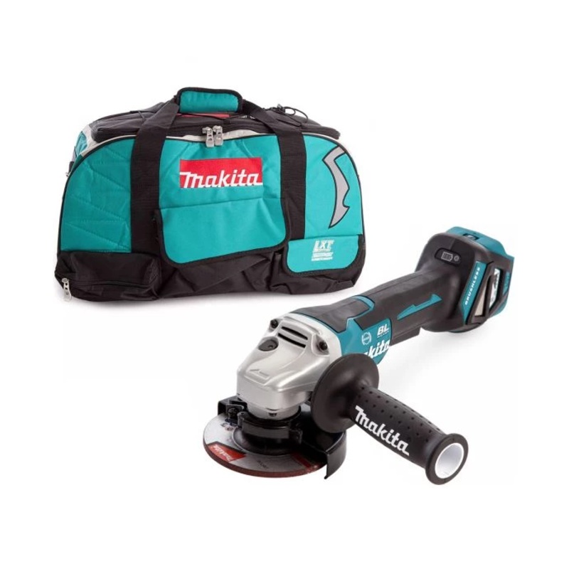 Makita Angle Grinder DGA467Z 18V LXT Cordless 115mm Brushless Paddle Switch With LXT400 Tool Bag