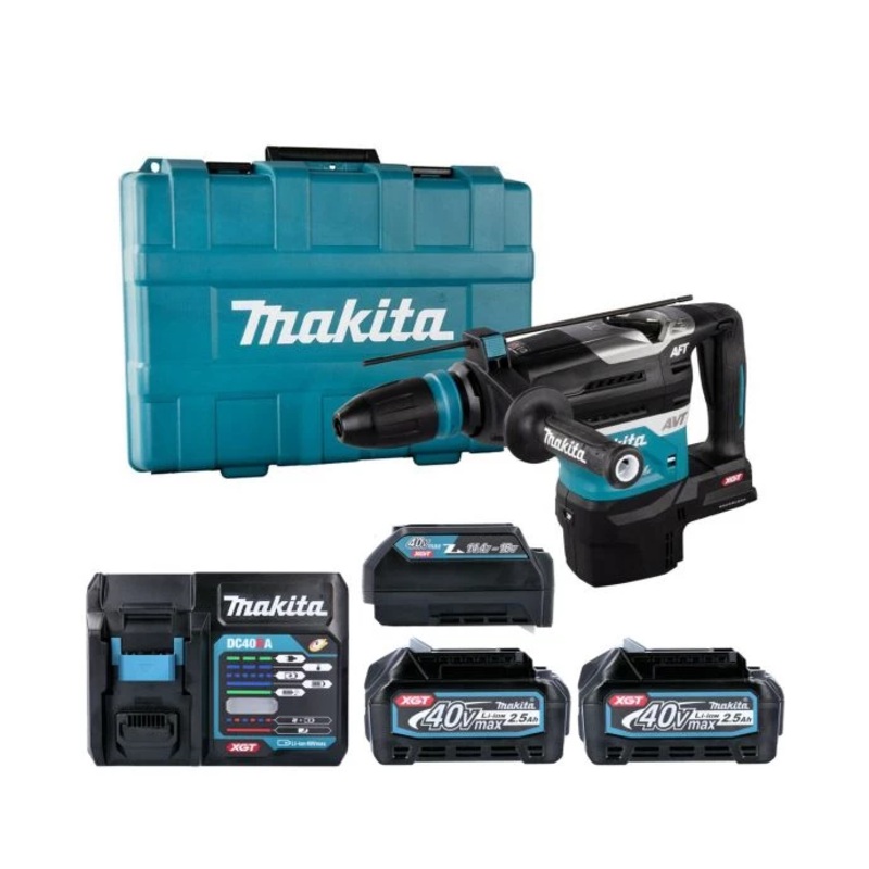 Makita HR005G 40Vmax XGT Brushless Rotary Demolition Hammer With 2 x 2.5Ah Batteries, Charger, Adaptor & Case” data-next-head=””/><meta property="product:category" content="Demolition Hammers