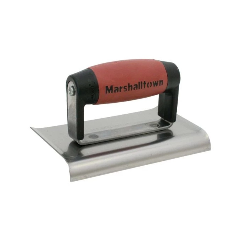 Marshalltown M136D Cement Edger Curved End With DuraSoft Handle – 6 x 3in