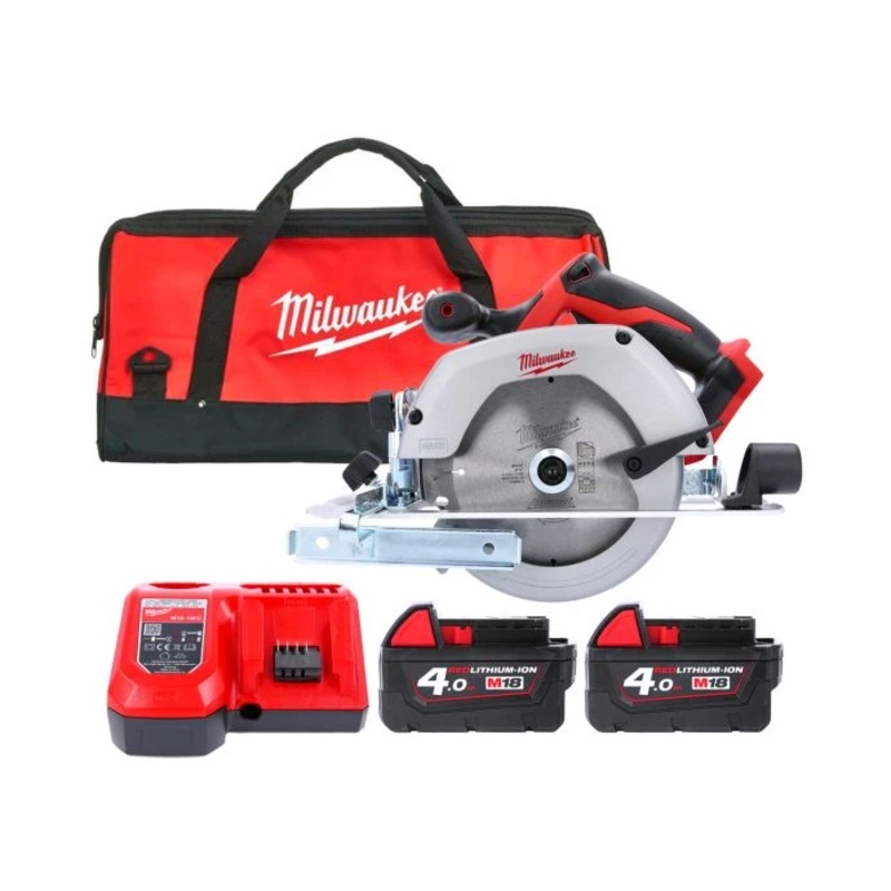 Milwaukee HD18CS-402B Cordless 55mm Circular Saw With 2 x 4.0Ah Batteries, Charger & Case