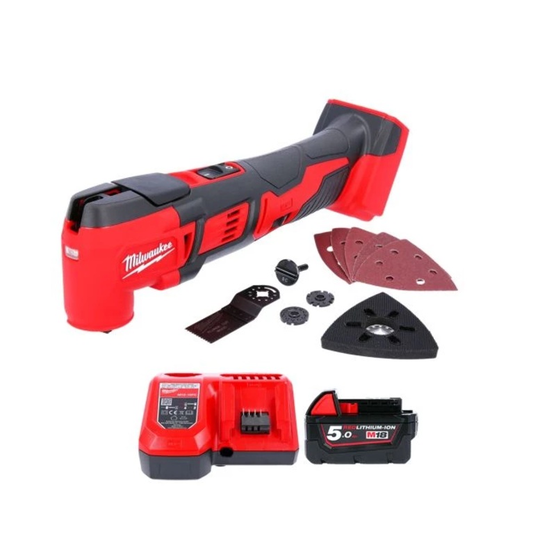 Milwaukee M18BMT M18 18V Compact Oscillating Multi Tool With 1 x 5.0Ah Battery & Charger