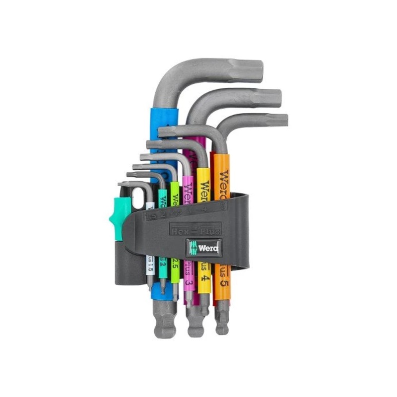 Wera WER133164 950/9 Hex-Plus Multicolour 9 Piece L-Key Set – 05133164001