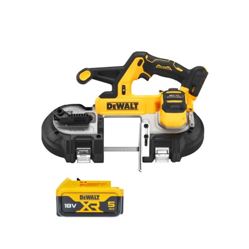 DeWalt DCS378N 18V XR Cordless Brushless Mid Sized Band Saw With 1 x 5.0Ah Battery