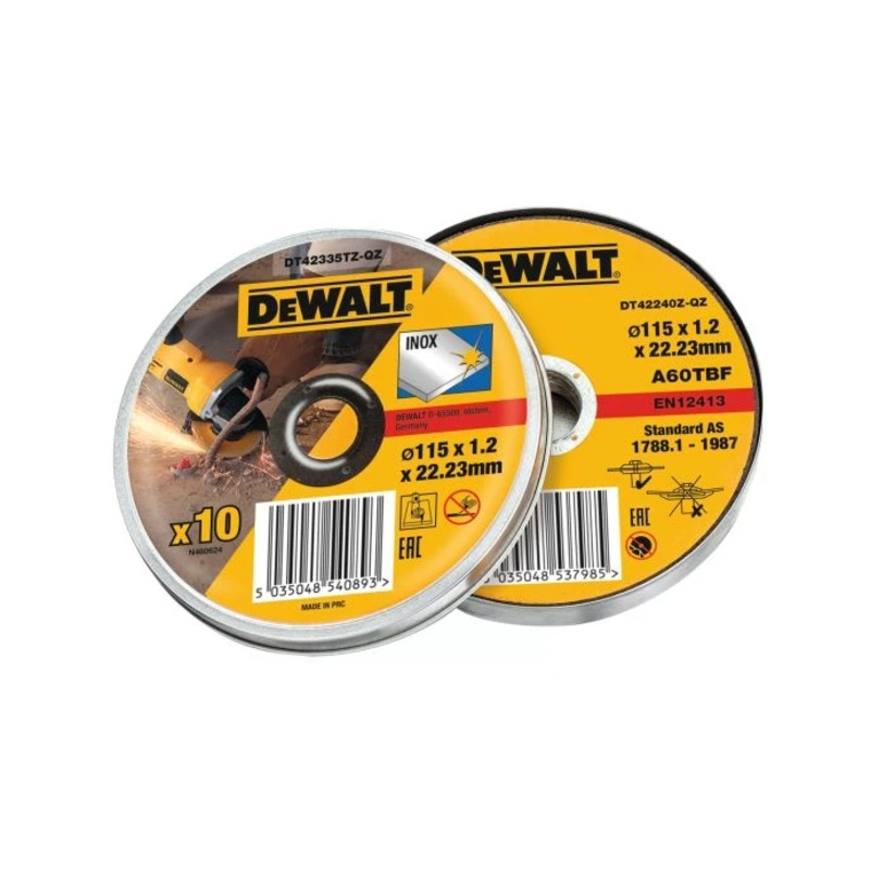 DeWalt DT42335TZ Inox 115mm Metal Cutting Discs Pack of 10