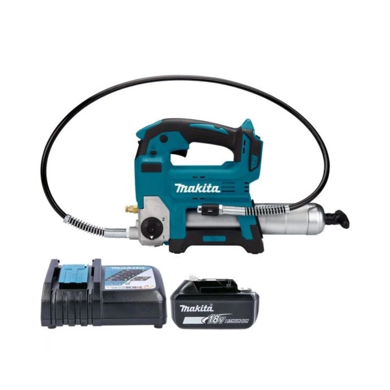 Makita DGP180 18V LXT Cordless Grease Gun With 1 x 5.0Ah Battery & Charger