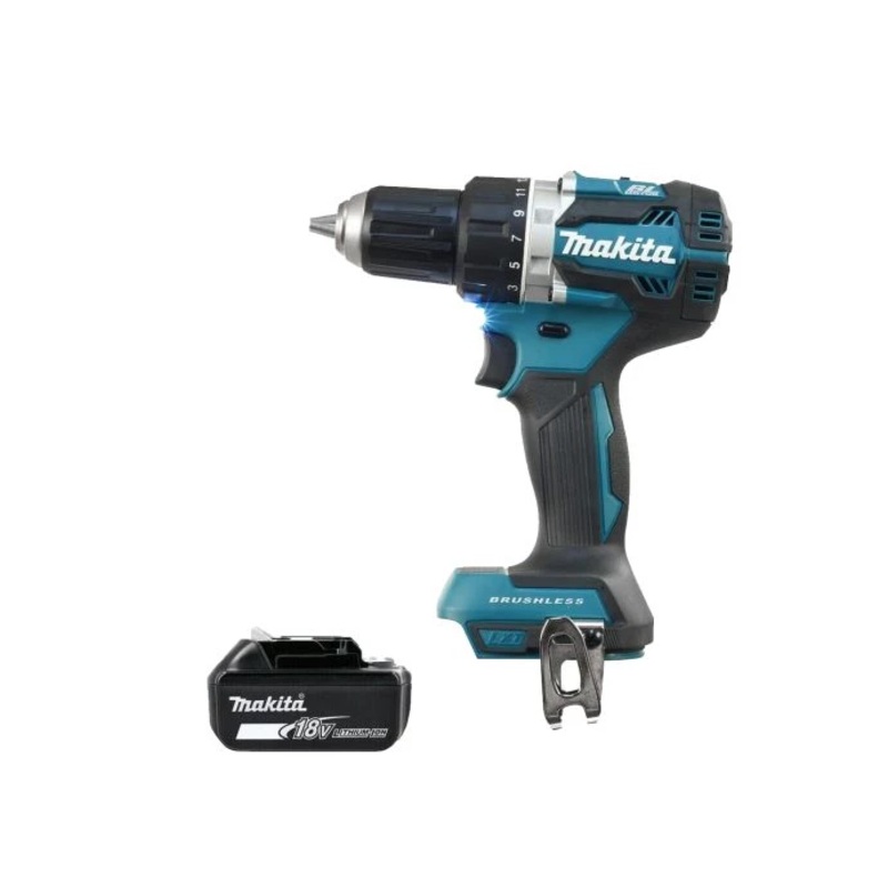 Makita Driver Drill DDF484Z 18V LXT Cordless Brushless 1/2″ 2-Speed Keyless Chuck Max 54Nm With 1 x 5.0Ah Battery