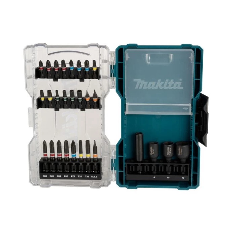 Makita E-07048 28 Piece Screwdriver Bit Set Phillips/Pozi/Torx & Socket Adapter