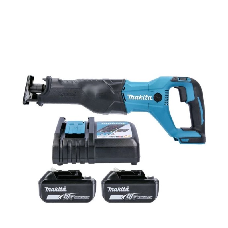 Makita Reciprocating Saw DJR186Z 18V LXT Cordless 32mm With 2 x 5.0Ah Batteries & Charger