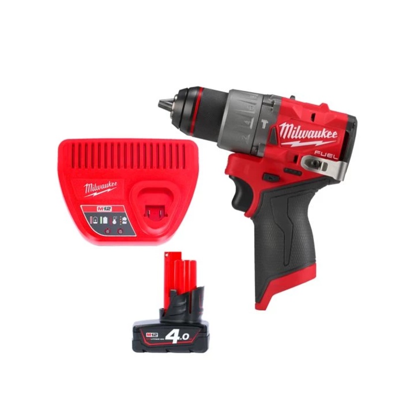 Milwaukee M12FPD2 12V Cordless FUEL New GEN Combi Drill With 1 x 4.0Ah Battery & Charger