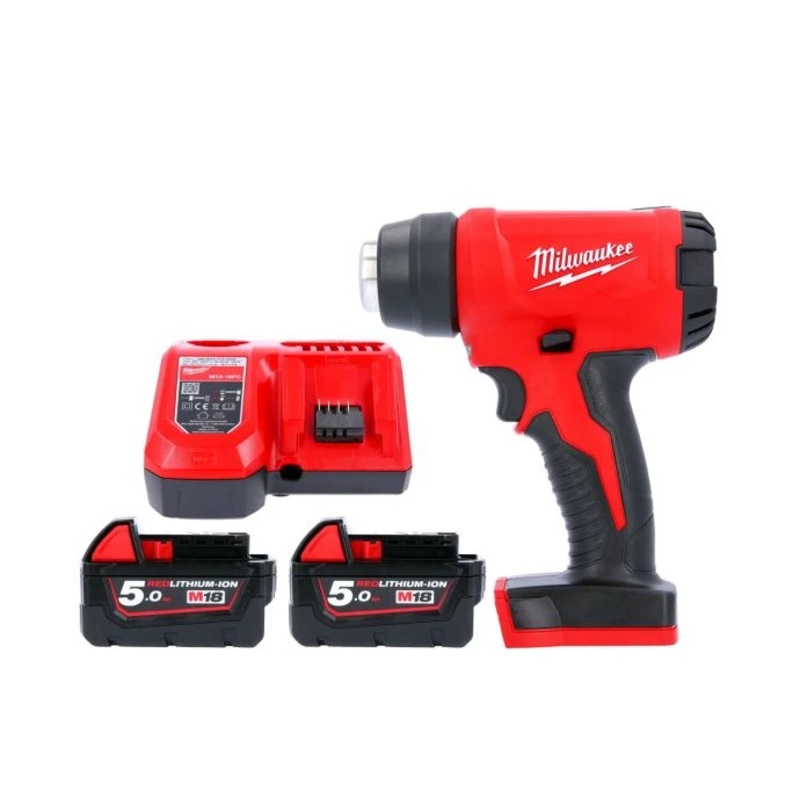 Milwaukee M18BHG KIT17 18V Cordless Compact Heat Gun With 2 x 5.0Ah Batteries & Charger