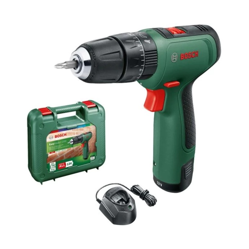 Bosch 06039D3170 12V EasyImpact 1200 Cordless Combi Drill With 1 x 1.5Ah Battery, Charger & Case