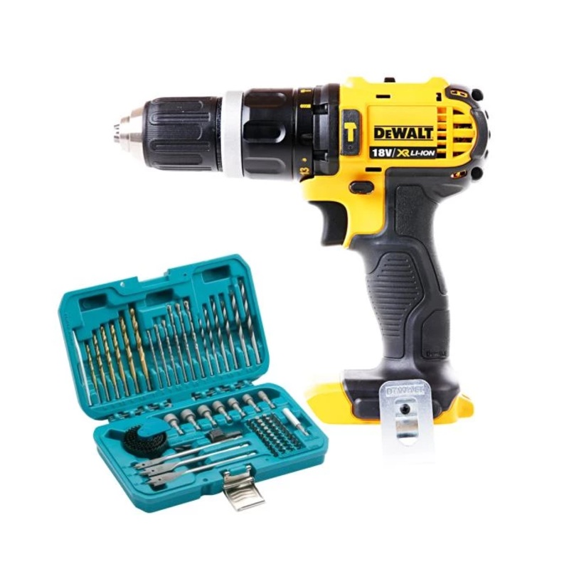 Dewalt DCD785 18V XR Combi Drill With P-90233 75 Piece Power Drill Accessory Set