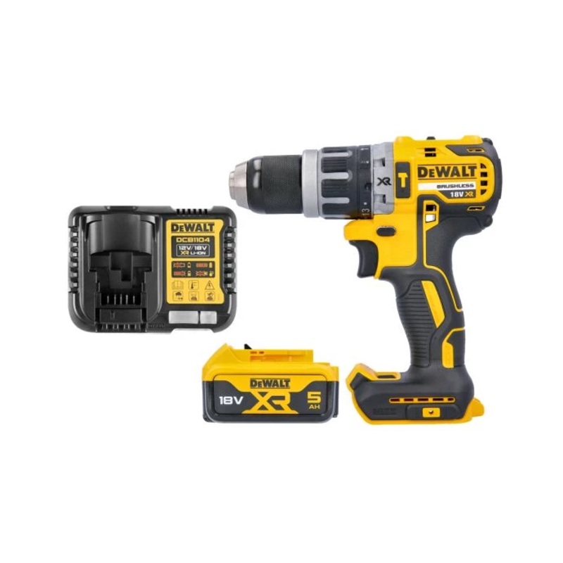 DeWalt DCD796N 18V XR Cordless Brushless Combi Drill With 1 x 5.0Ah Battery & Charger