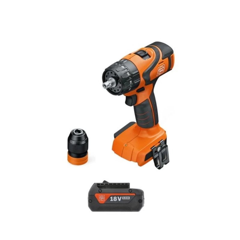 Fein ASB 18 Q AS Cordless Brushless 2 Speed Combi Drill With 1 x 5Ah Battery