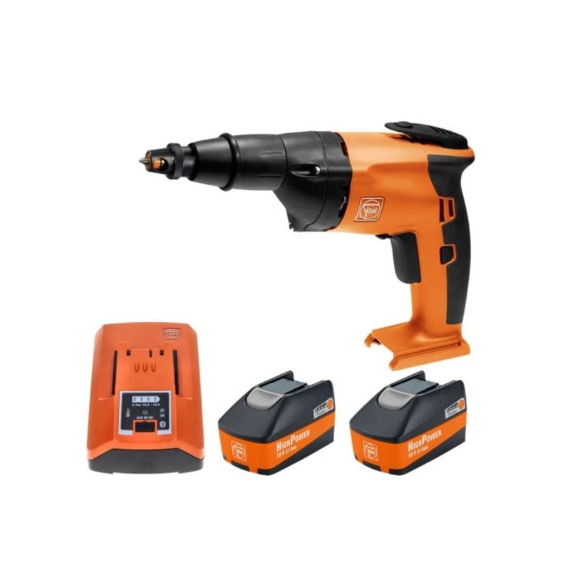 Fein ASCT 18 SELECT 18V Cordless Drywall Screw Gun With 2 x 5.2Ah Batteries & Charger