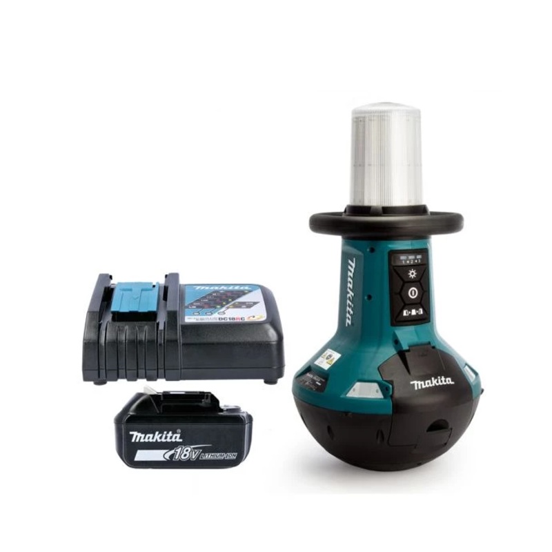Makita Area Worklight DML810/2 14.4V/18V LXT Cordless/AC For Connecting Multiple Units Together 240V 5500 Lumen With Case & 1.5M Guide Rail