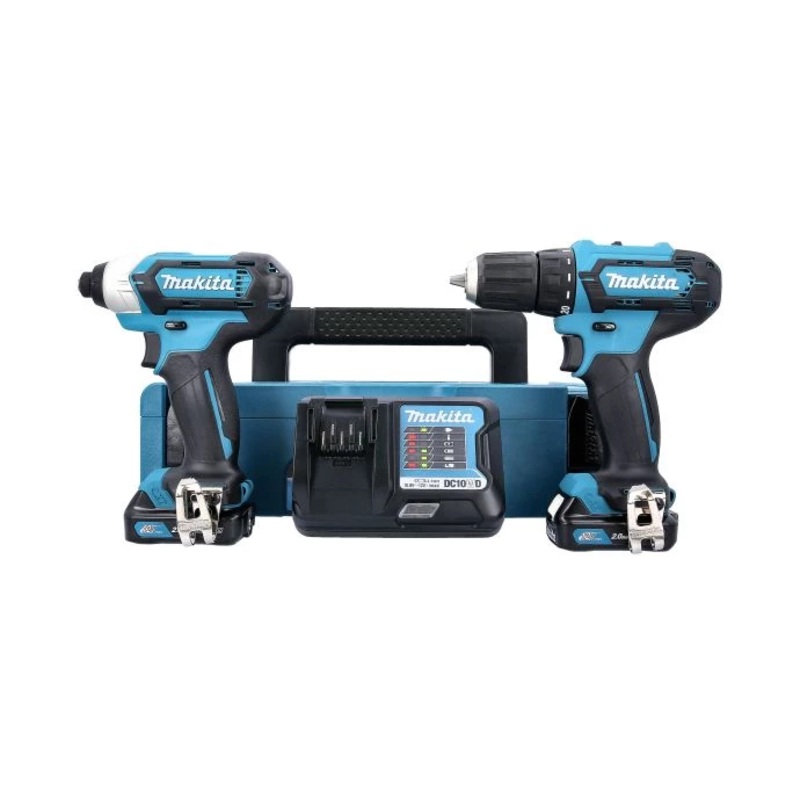 Makita CLX224AJ 12V MAX CXT Drill & Impact Driver Twin Kit With 2 x 2.0Ah Batteries, Charger & Case