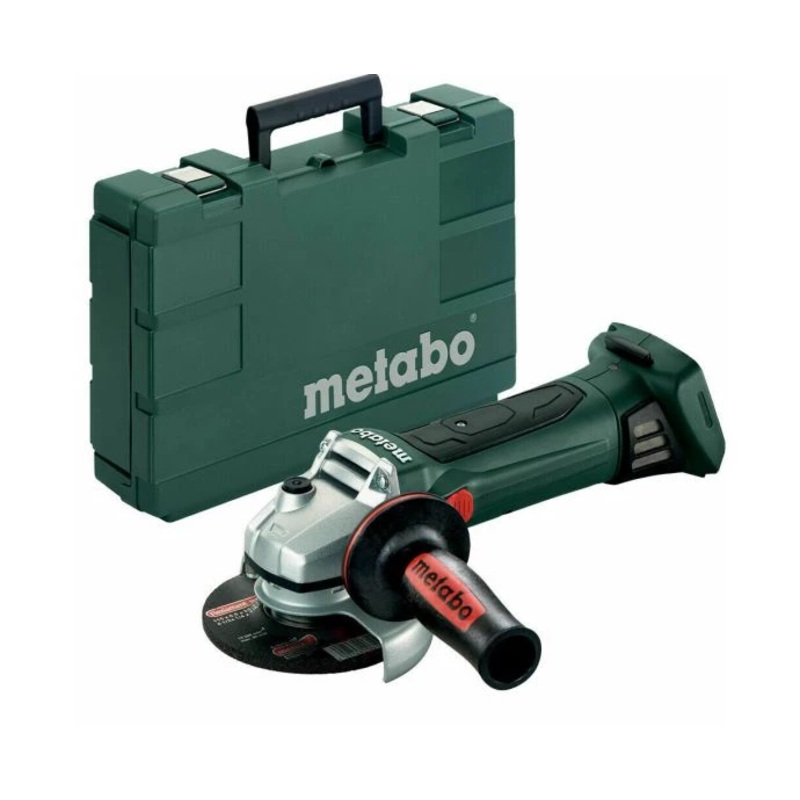 Metabo W 18 LTX125 Cordless Angle Grinder With Carry case