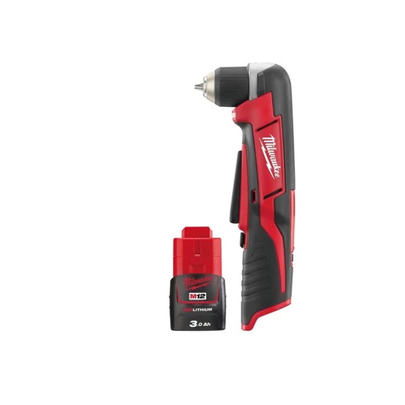 Milwaukee C12RAD 12V Cordless Right Angle Drill With 1 x 3.0Ah Battery