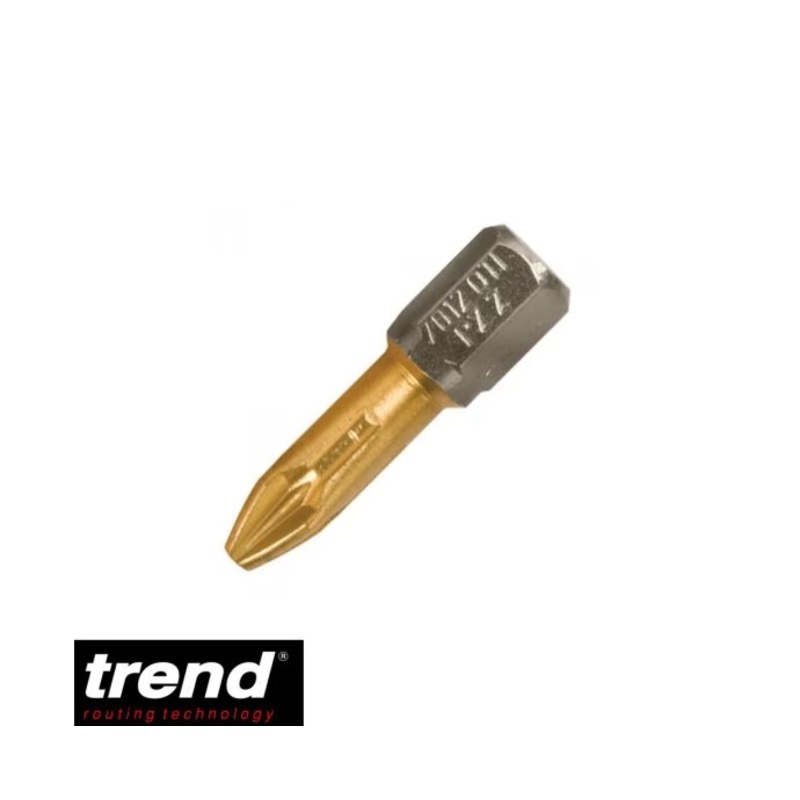 Trend Snappy 25mm Bit Pozi No1 Ten Titanium Nitride Coating