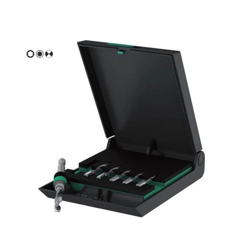 Wera WER104651 847/7 7 Piece Combination Tapping Drill Bit Set – 05104651001