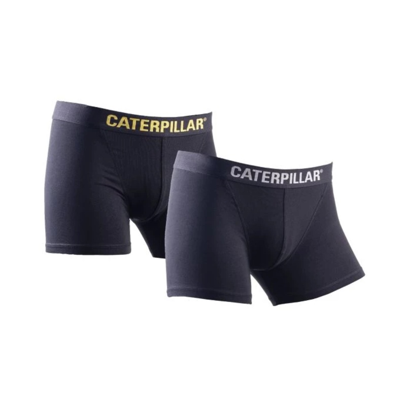 Caterpillar Boxer Shorts 2-Pack – Size: X Colour: Black/Yellow/Charcoal